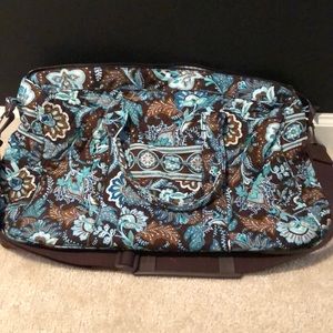 Vera Bradley duffel bag blue and brown